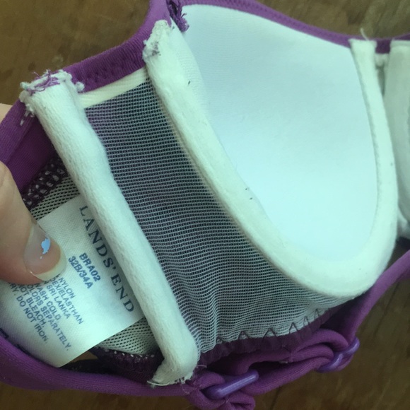 Lands’ End plum bikini top with detachable strap! - Picture 7 of 7